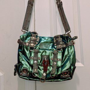 George, Gina & Lucy Rosy Rocket Green shoulder bag